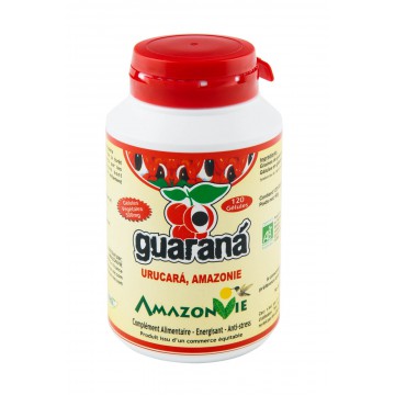 Guarana Bio 120 gélules chargées à 500 mg, soit 60 g de produit pur