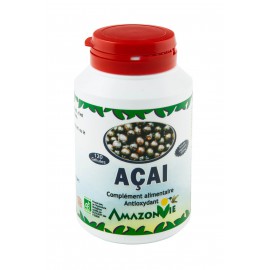 Açai lyophilisé 120 gélules chargées à 300 mg soit 36 g de produit.